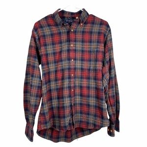 BILLS KHAKIS Men’s Red Niantic Plaid Flannel Shirt Medium